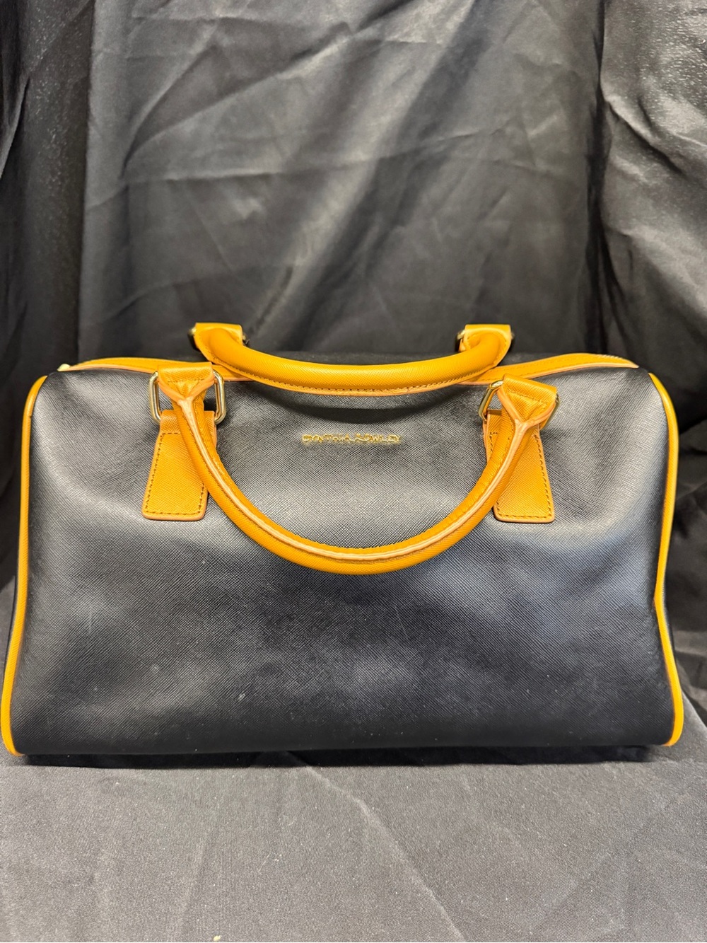 Cynthia Rowley Black Satchel with Tan Accents